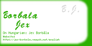 borbala jex business card