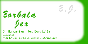 borbala jex business card